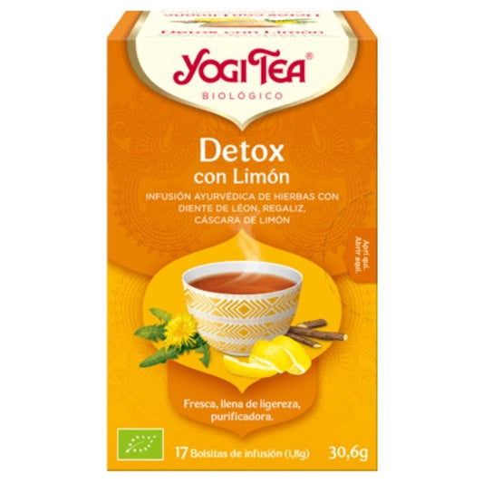 Infusion Detox con Limon SinGluten Bio Vegan 17inf Yogi Tea